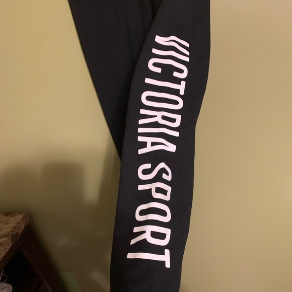 Legging Crop Victoria's Secret PINK - Noir/vert - Taille M - Occasion Très Bon état - Pour Yoga